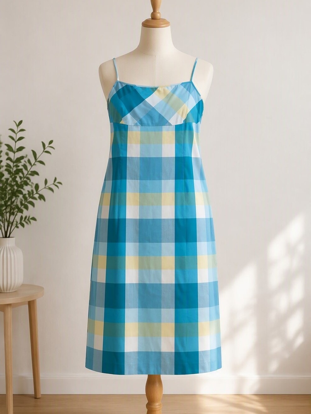 Perry Ellis Plaid Sundress – Size 8